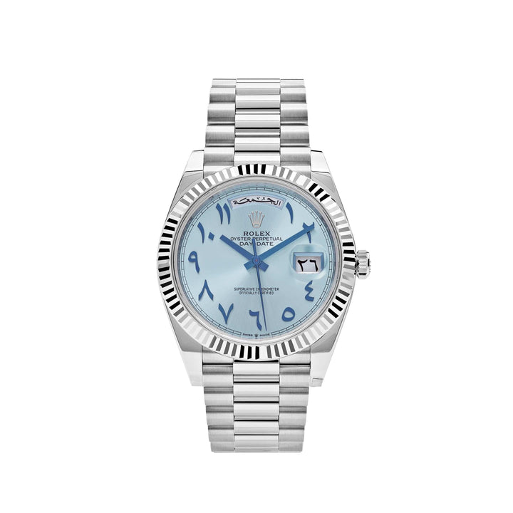 Rolex Day-Date 40 228236 Platinum Ice Blue Arabic Dial Automatic 40 mm