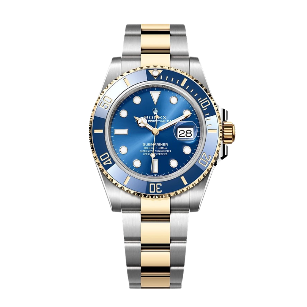 Herren-Taucheruhr mit blauem Zifferblatt
