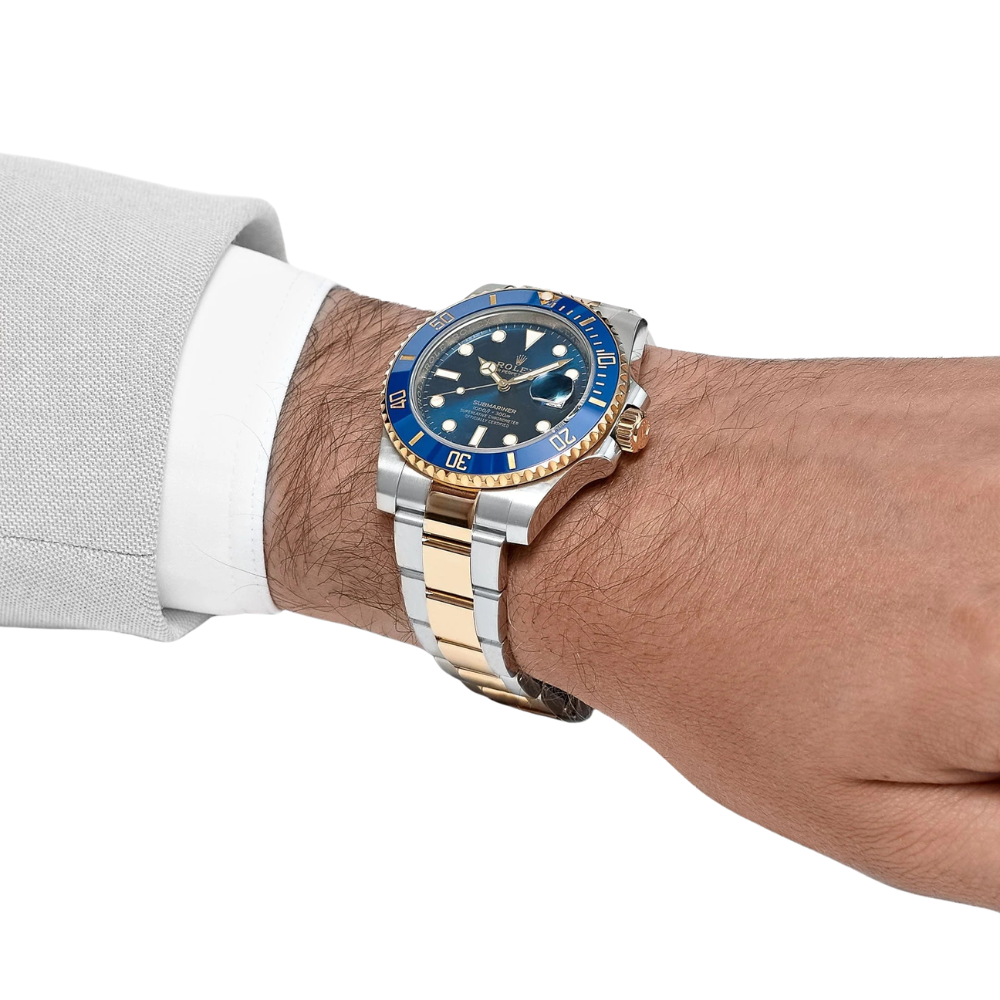 Herren-Taucheruhr mit blauem Zifferblatt