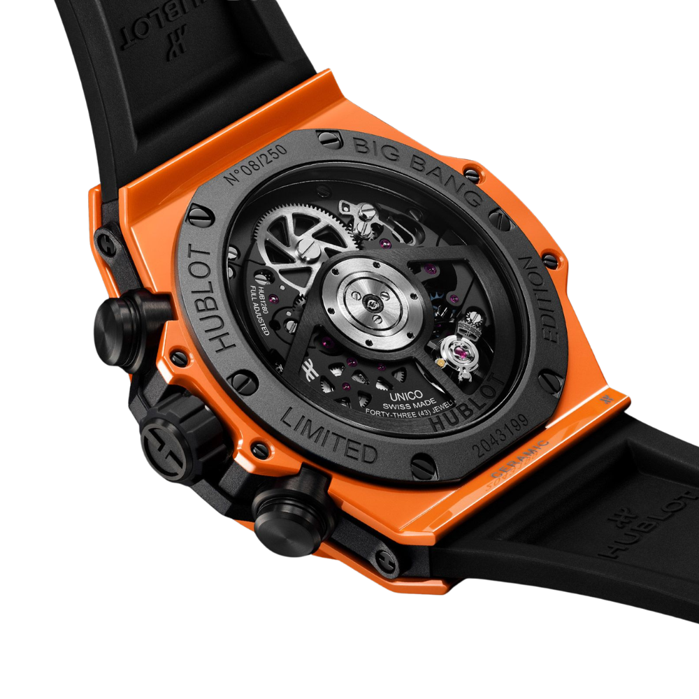 Glutorange Schwarze Mechanik