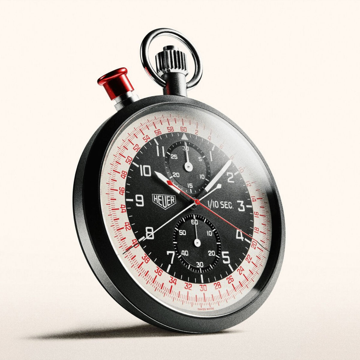 TAG Heuer Monaco Chronograph “Stopwatch” Calibre 11 Titanium Automatic Black Dial Leather Strap 39 mm