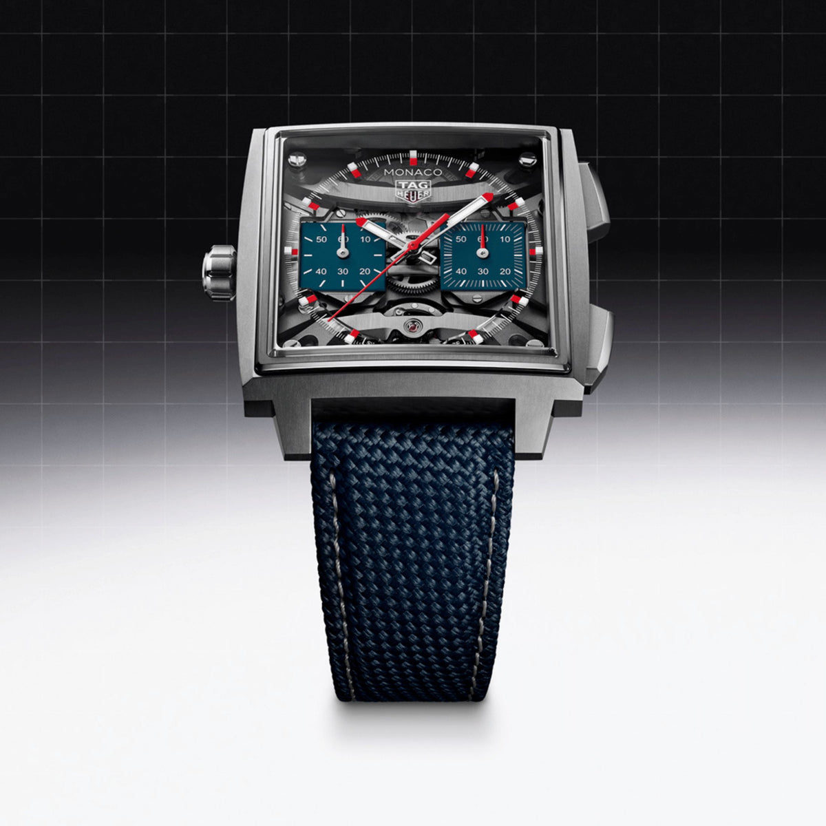 TAG Heuer Monaco Evergraph Calibre TH80 Titanium Automatic Blue Dial Rubber Strap 40 mm