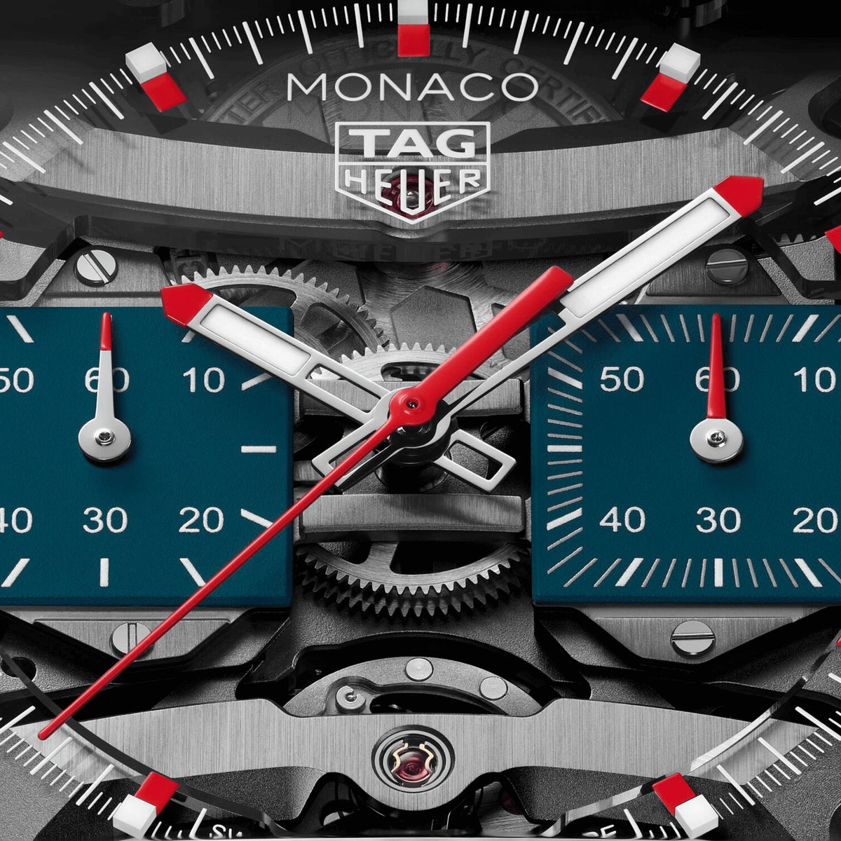 TAG Heuer Monaco Evergraph Calibre TH80 Titanium Automatic Blue Dial Rubber Strap 40 mm