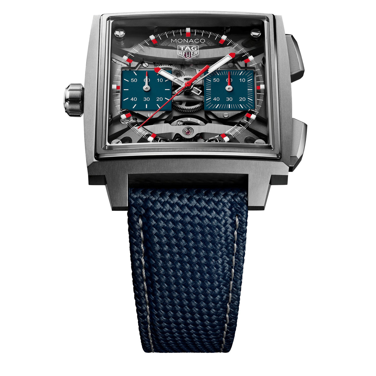 TAG Heuer Monaco Evergraph Calibre TH80 Titanium Automatic Blue Dial Rubber Strap 40 mm