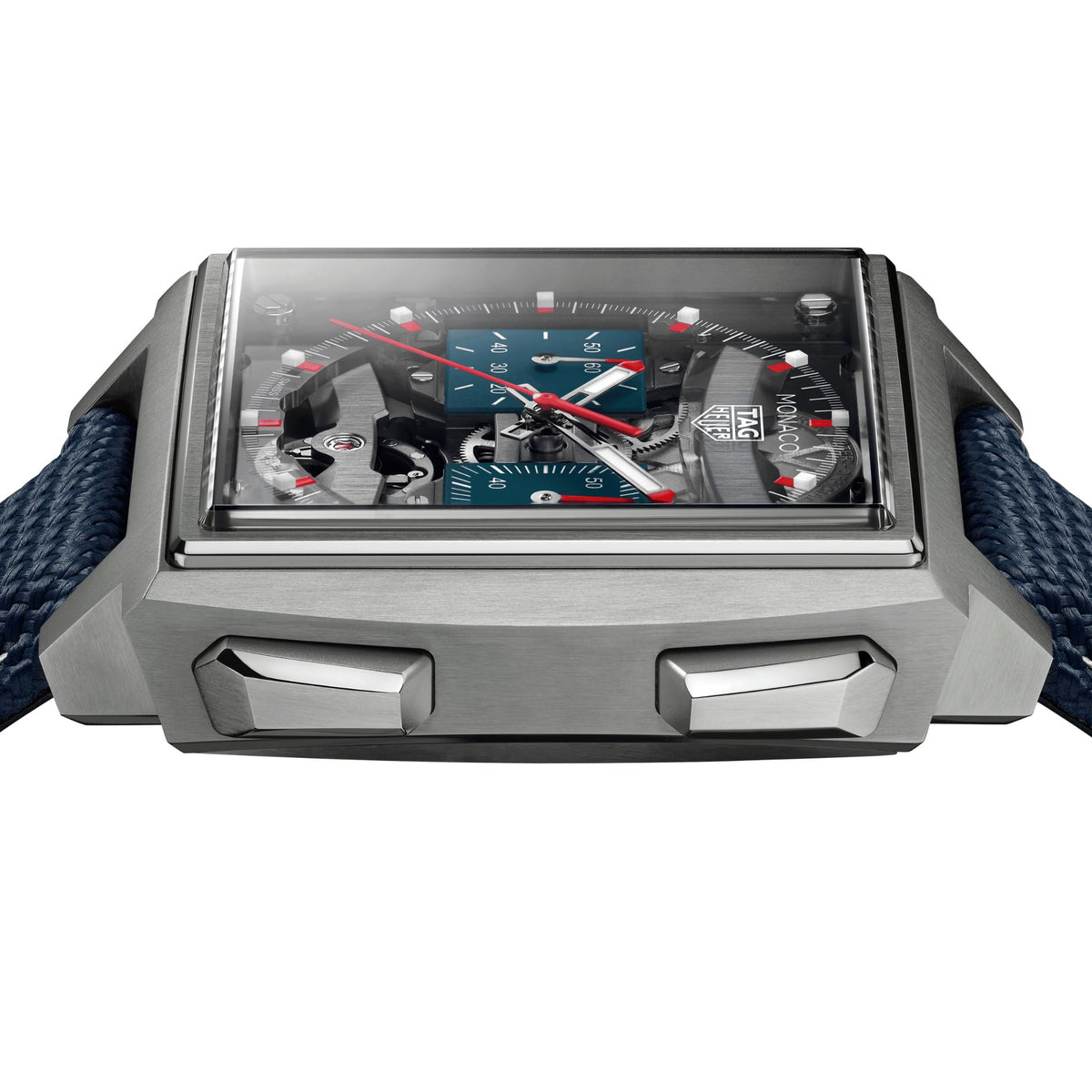 TAG Heuer Monaco Evergraph Calibre TH80 Titanium Automatic Blue Dial Rubber Strap 40 mm