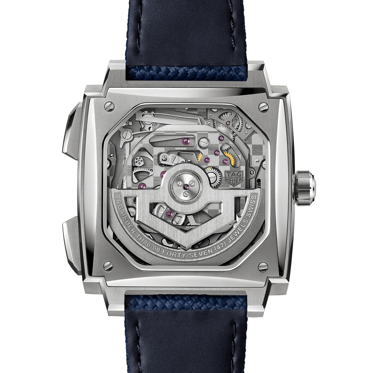 TAG Heuer Monaco Evergraph Calibre TH80 Titanium Automatic Blue Dial Rubber Strap 40 mm