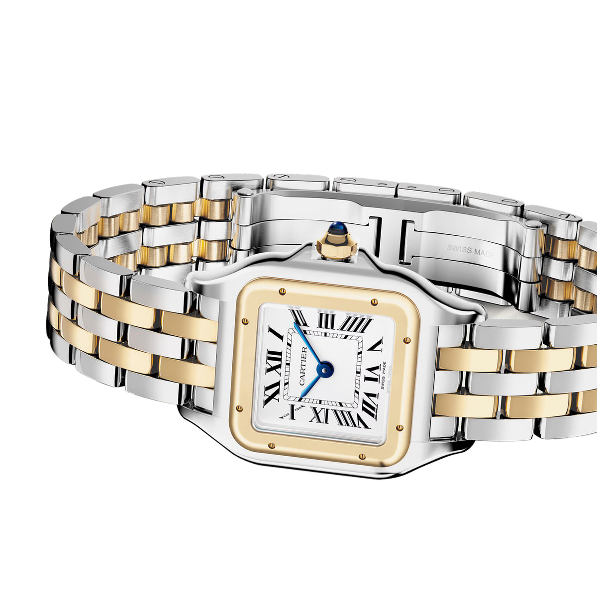Cartier Panthere De Cartier Watch, Small Model, Quartz Movement, Yellow Gold, Steel W2PN0018