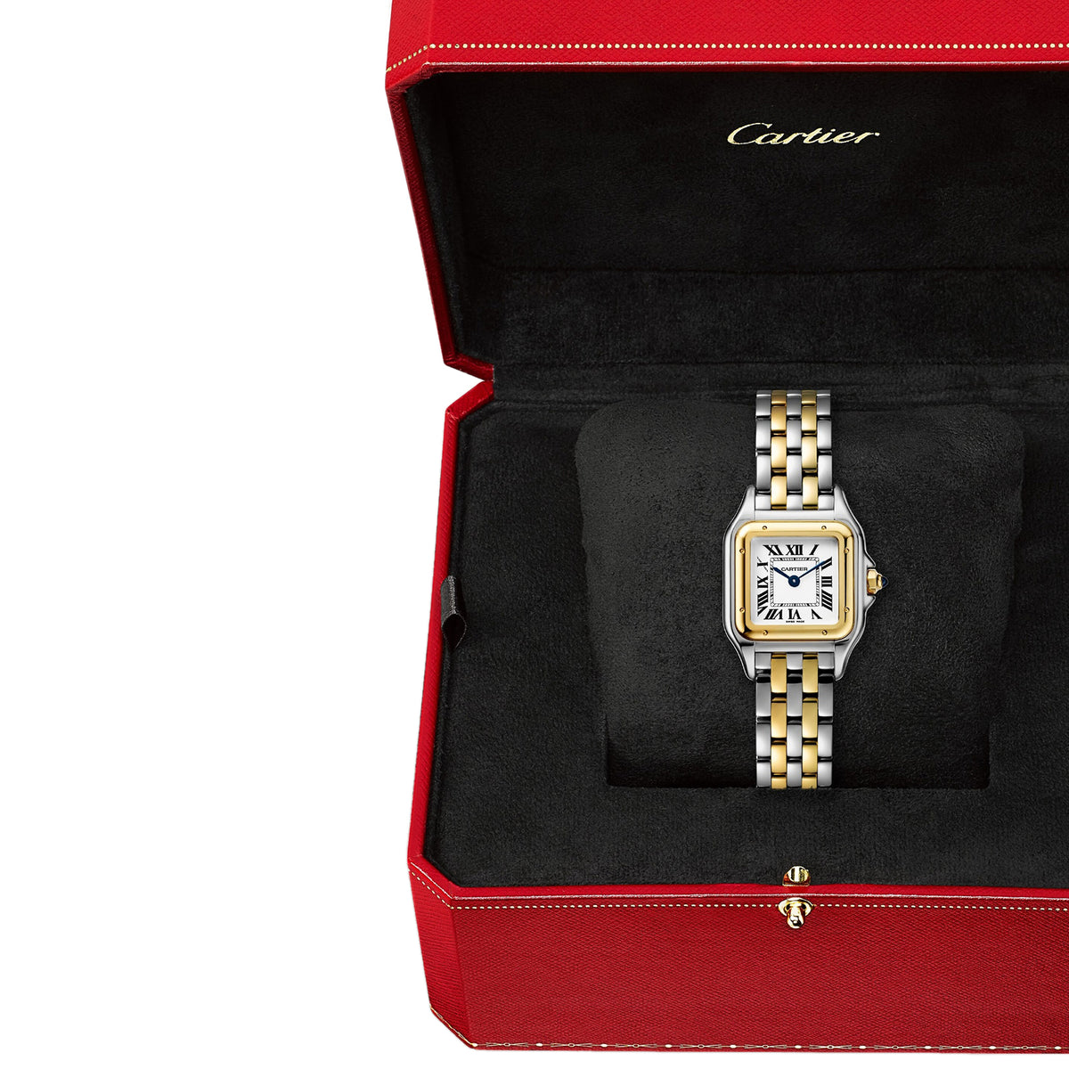 Cartier Panthere De Cartier Watch, Small Model, Quartz Movement, Yellow Gold, Steel W2PN0018