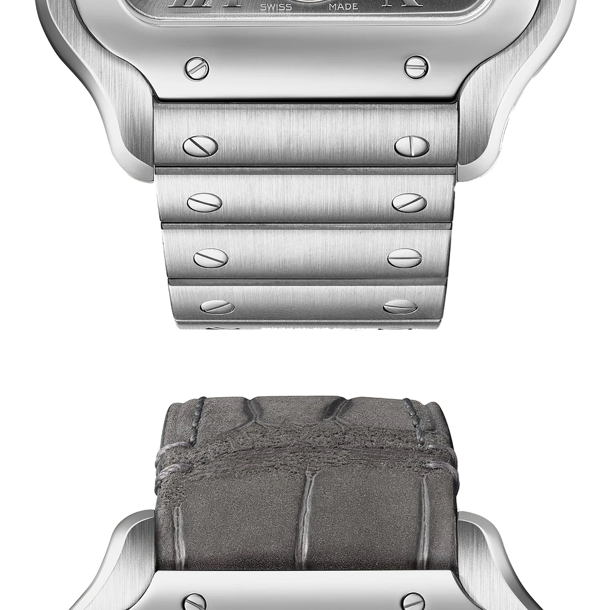 Cartier Santos De Cartier Watch, Large Model, Mechanical Movement With Automatic Winding, Steel WSSA0076