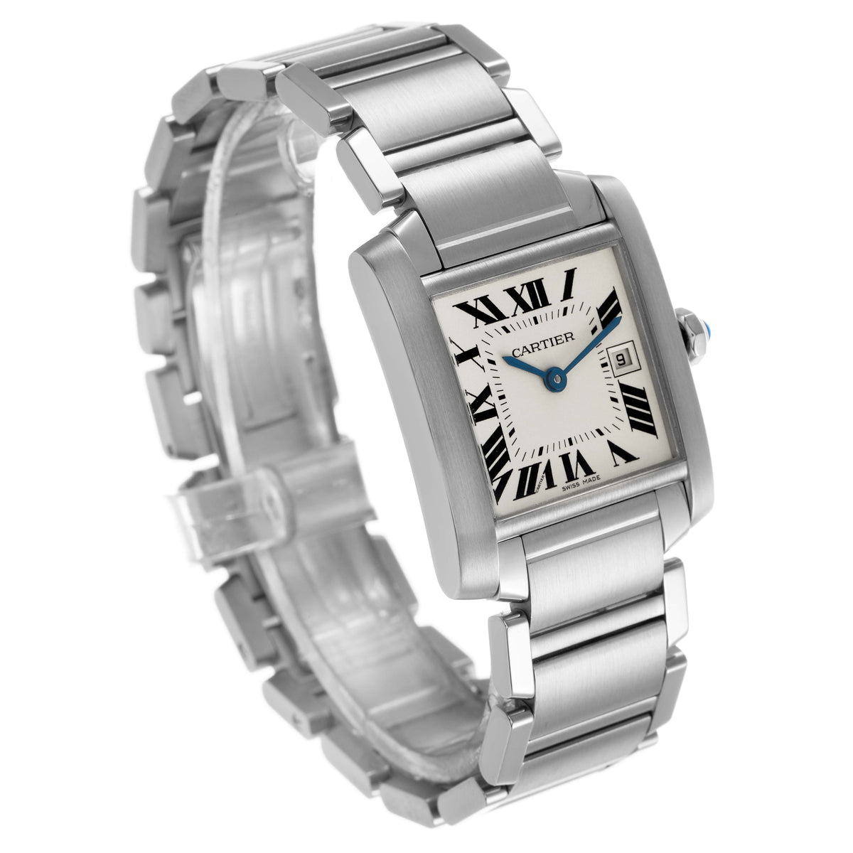Cartier Tank Francaise Watch, Medium Model, Quartz Movement, Steel W51011Q3