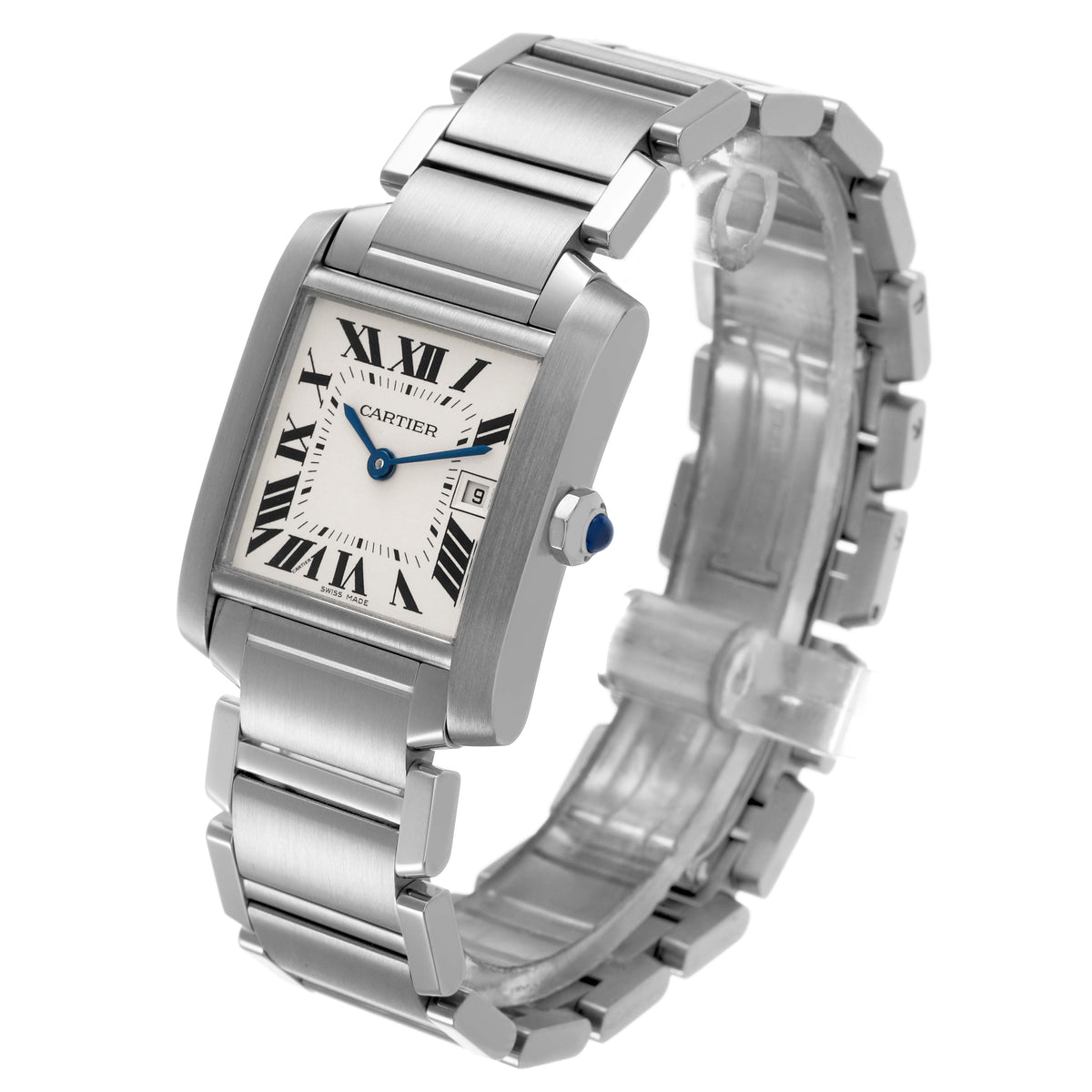 Cartier Tank Francaise Watch, Medium Model, Quartz Movement, Steel W51011Q3