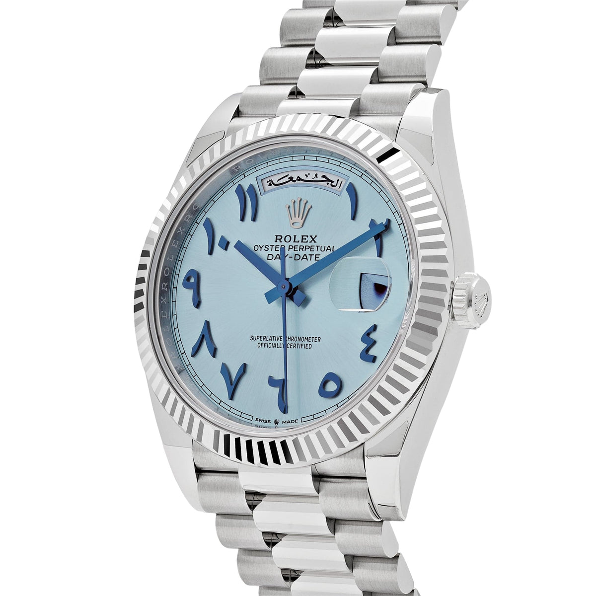 Rolex Day-Date 40 228236 Platinum Ice Blue Arabic Dial Automatic 40 mm