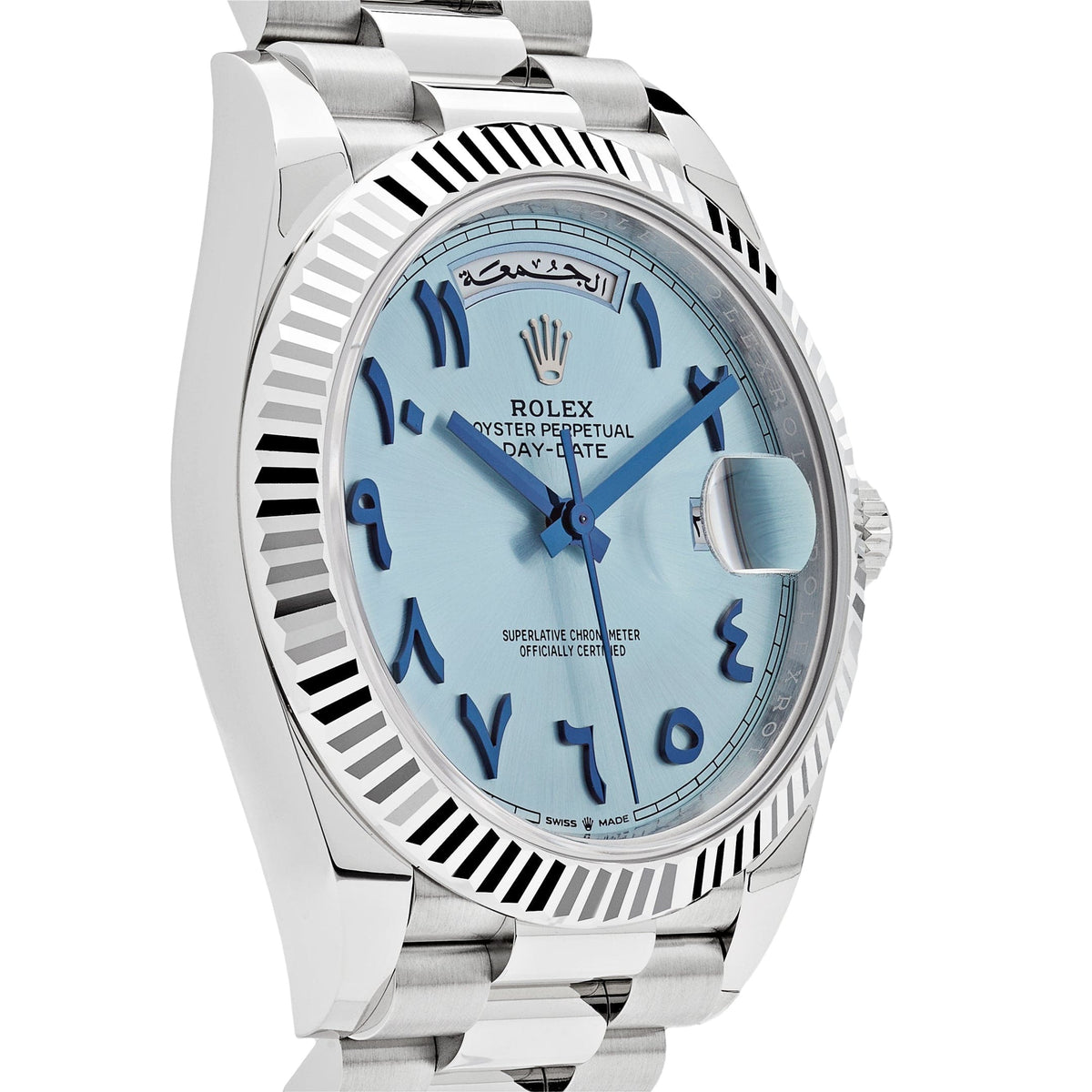 Rolex Day-Date 40 228236 Platinum Ice Blue Arabic Dial Automatic 40 mm