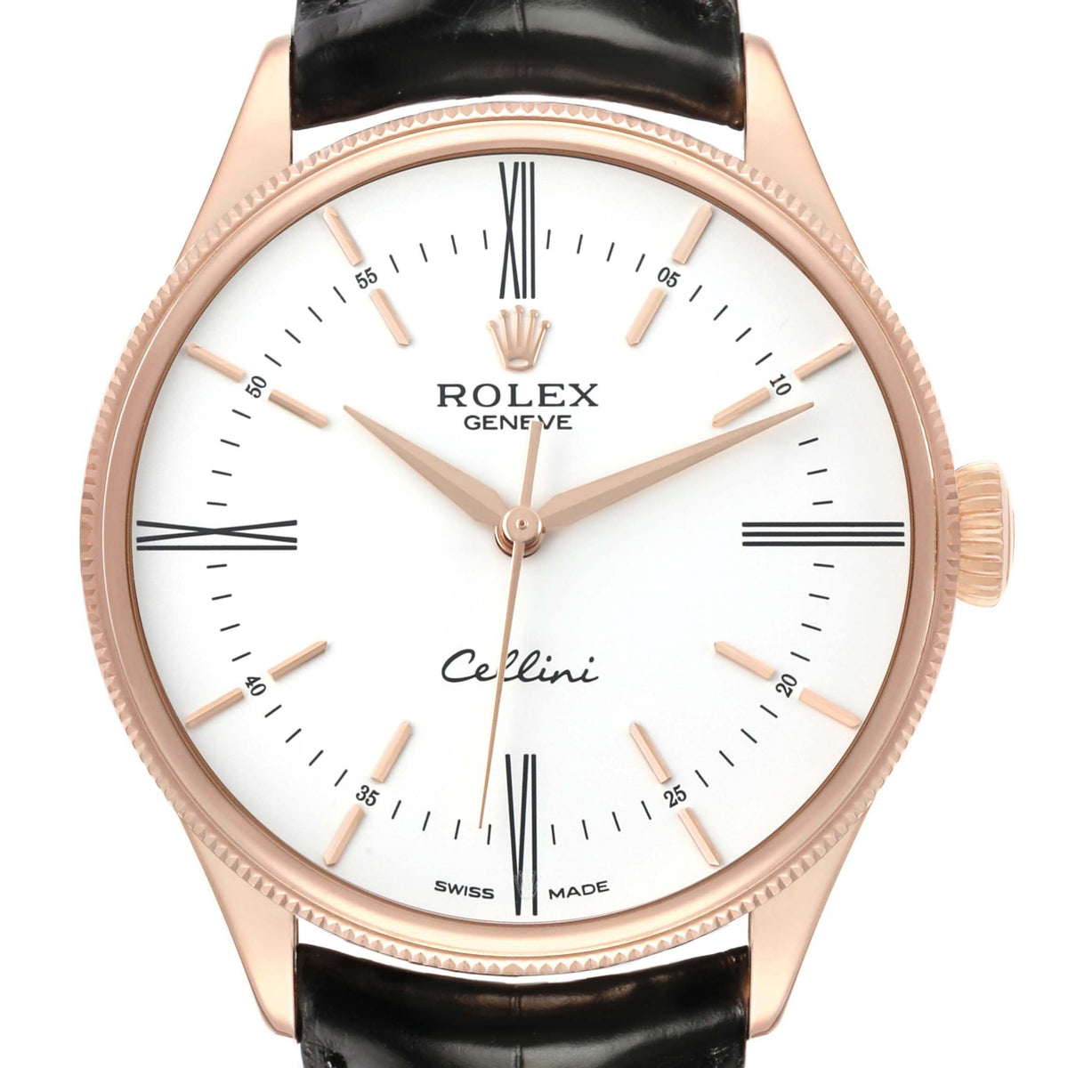 Rolex Cellini Time 50505 Everose Gold White Dial Automatic 39 mm