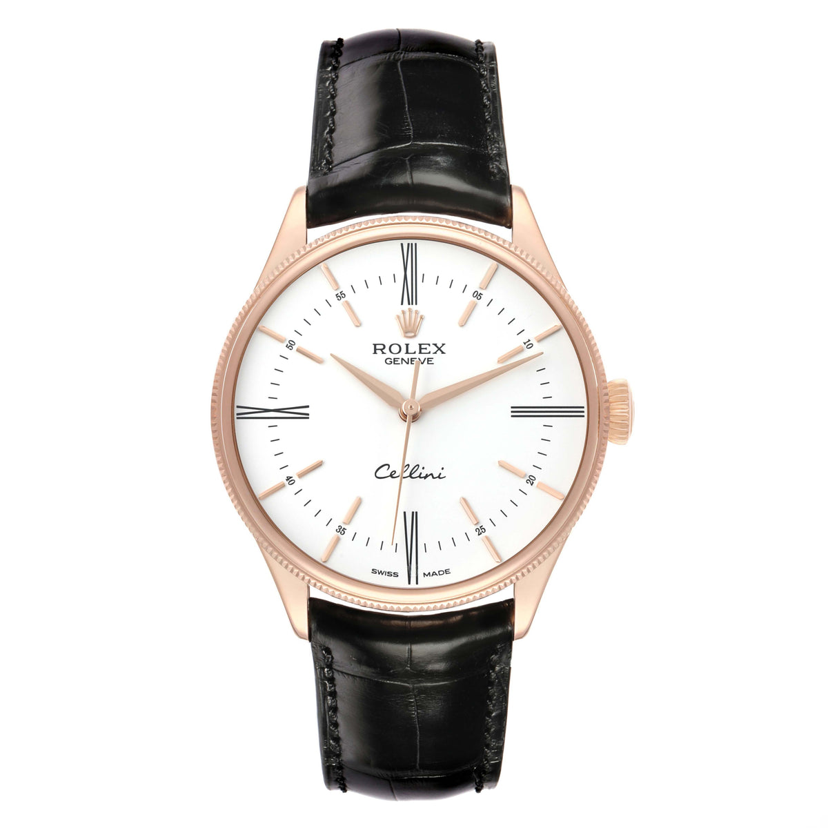 Rolex Cellini Time 50505 Everose Gold White Dial Automatic 39 mm