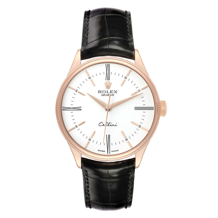Rolex Cellini Time 50505 Everose Gold White Dial Automatic 39 mm