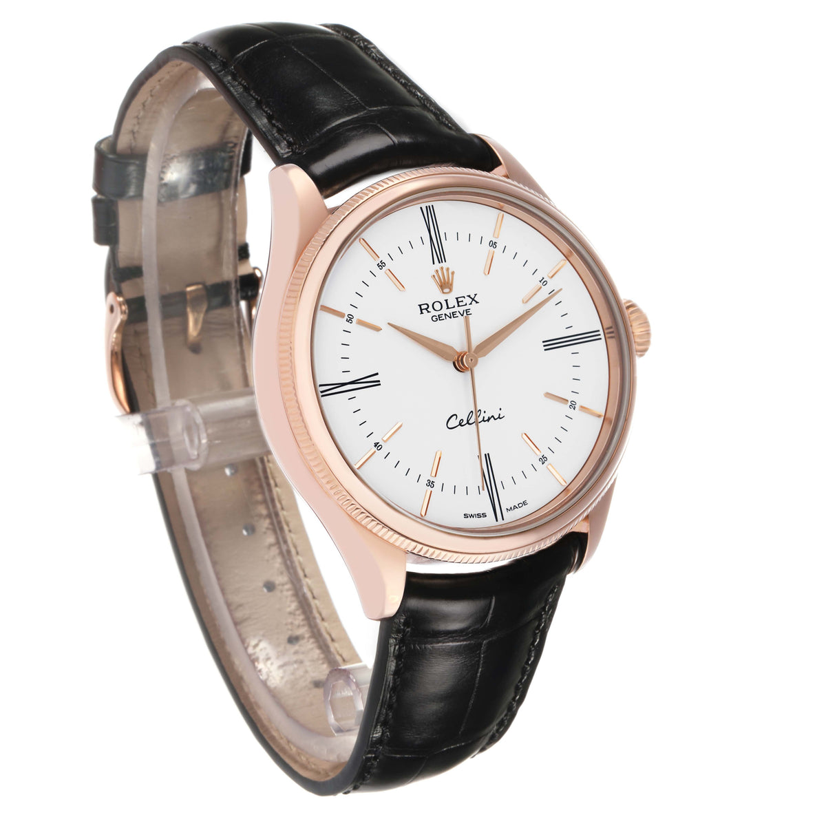 Rolex Cellini Time 50505 Everose Gold White Dial Automatic 39 mm