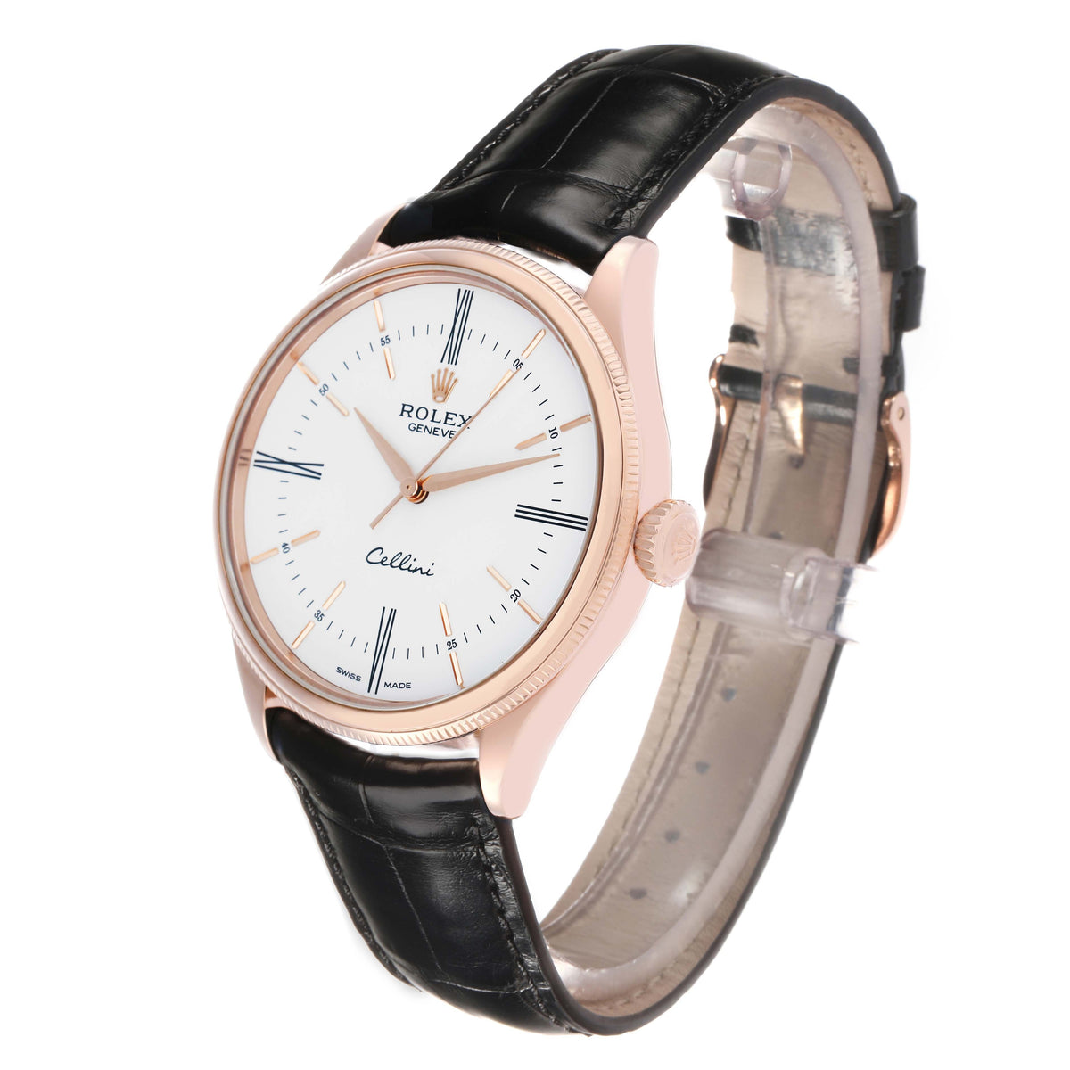 Rolex Cellini Time 50505 Everose Gold White Dial Automatic 39 mm