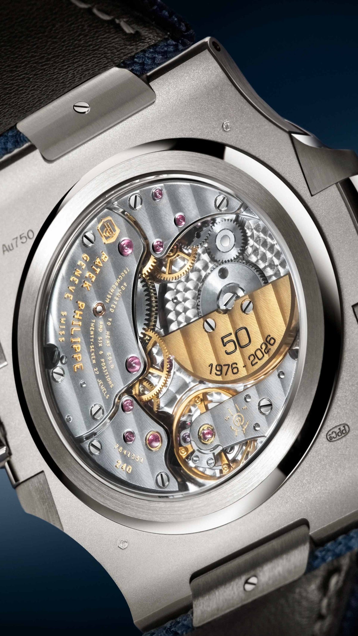 Patek Philippe Nautilus 5810G-001 White Gold Blue Dial Baguette Hour Markers Automatic 41 mm