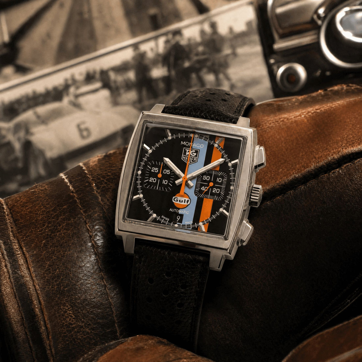 TAG Heuer Monaco Gulf Calibre 17 Automatic 38 mm Full Set